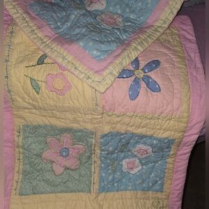 Charming Baby's Floral Patchwork Quilt
